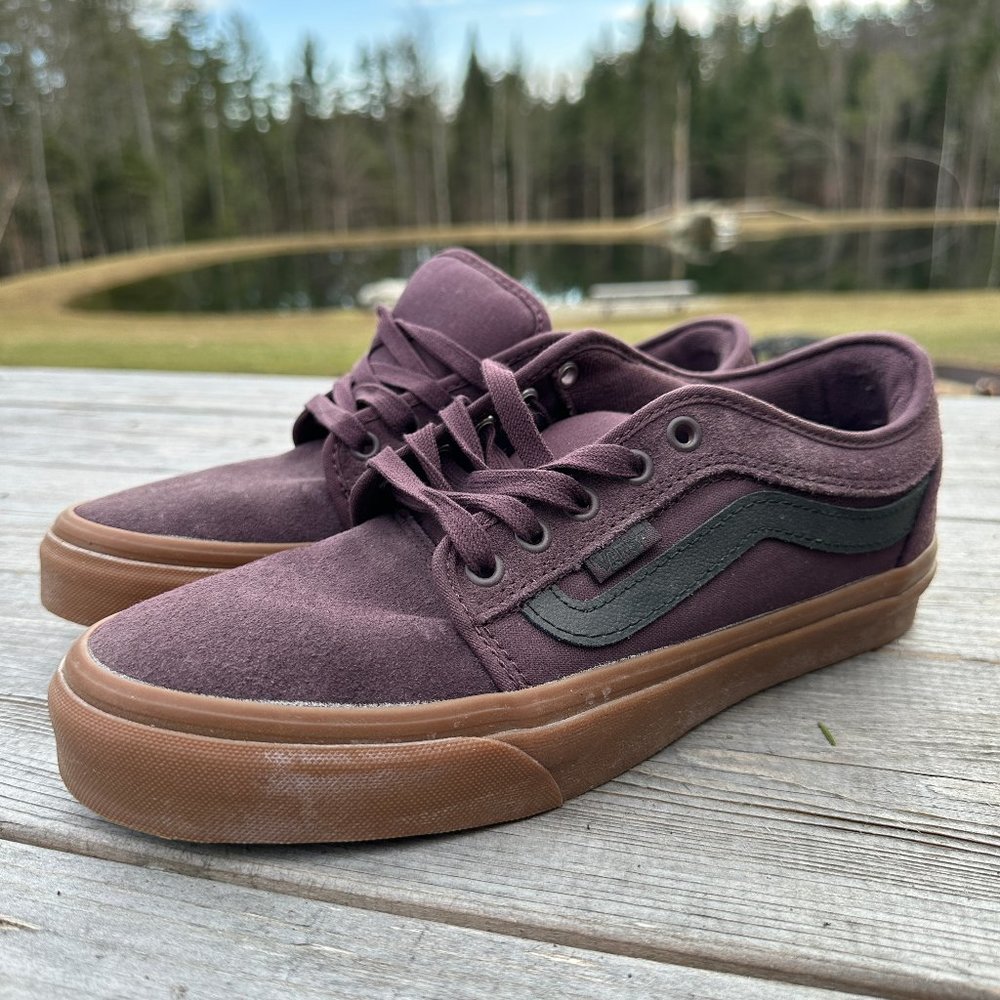 Vans Chukka Low Maroon/Gum Skateboarding Sneakers Men's 8.5